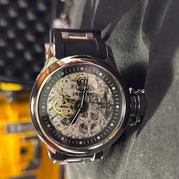 Invicta 1088 50yr Russian Diver Skeleton Mechanical 51.5mm Men’s Watch - Picture 1 of 4